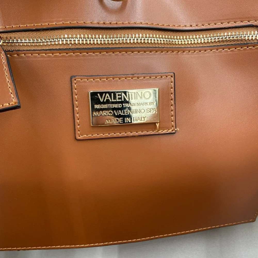 NEW! VALENTINO BY MARIO VALENTINO MAGNUS SOHO MONOGRAM LEATHER TOTE - Picture 8 of 16